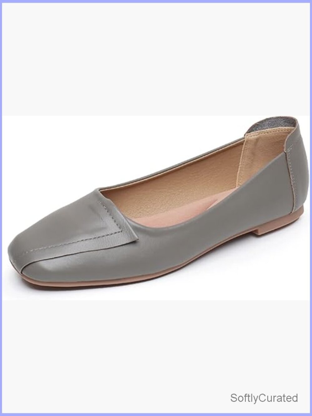 Women's Dance Flats with Padded Insole, Slip-On Style, Rubber Sole